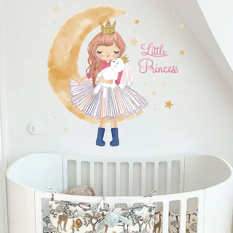 Décoration Murale - PrincesseSticker™ - Lune Beige - Coin du Bambin