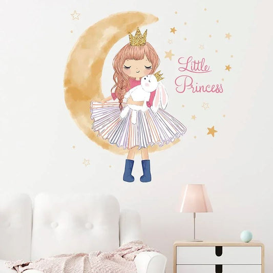 Décoration Murale - PrincesseSticker™ - Lune Beige - Coin du Bambin