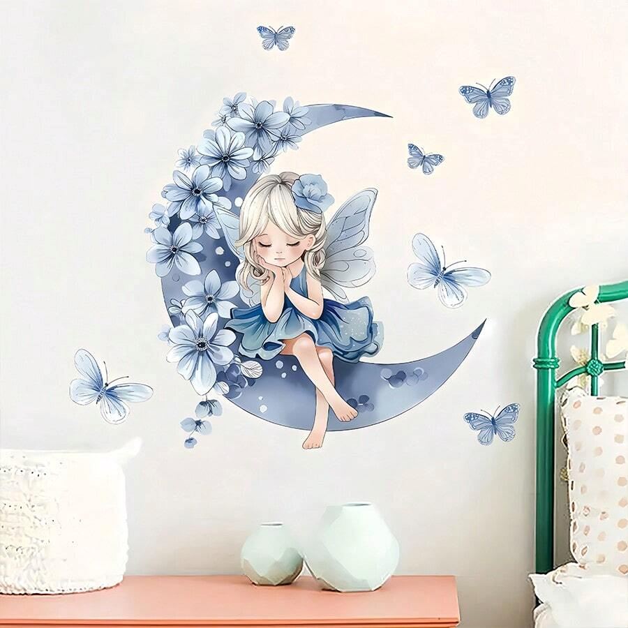 Décoration Murale - PrincesseSticker™ - Lune Bleue - Coin du Bambin