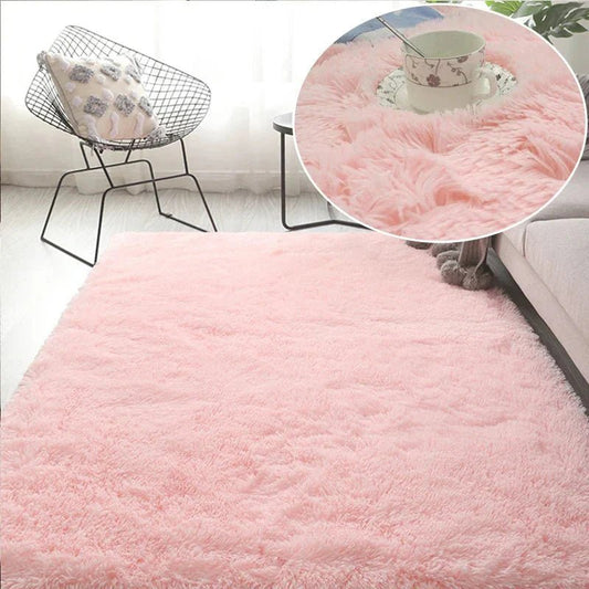 Tapis Chambre Enfant - HairyRugs™ - Rose - Coin du Bambin